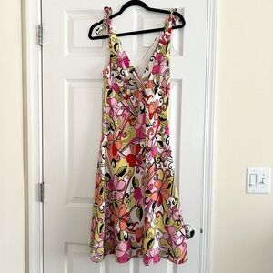 Floral Vintage Y2K Silk Dress